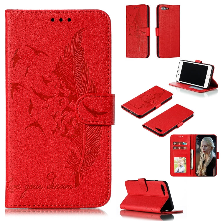 Case – Leather (iPhone SE 2022) For iPhone 7 Plus 8 Plus Red
