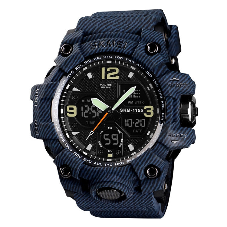 Wrist Watch – 1155B Multifunctional Men Outdoor Sports Noctilucent Waterproof Large... Denim Blue