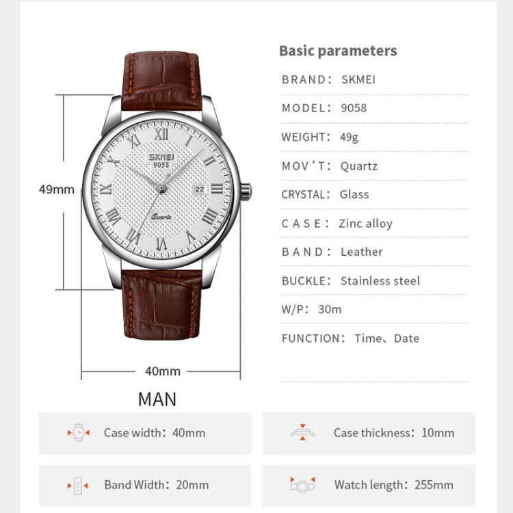 Wrist Watch – 9058 Multifunctional Outdoor Fashion Waterproof Silver Shell Quartz...