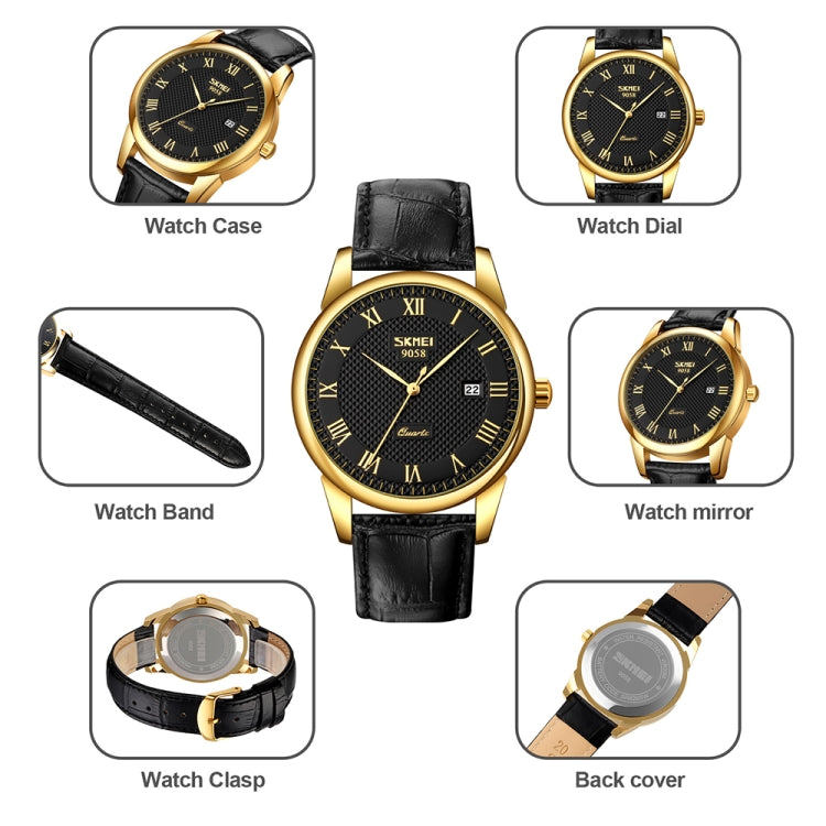 Wrist Watch – 9058 Multifunctional Outdoor Fashion Waterproof Gold Shell Quartz Wrist...