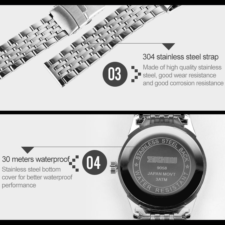 Wrist Watch – 9058 Multifunctional Outdoor Fashion Waterproof Steel Strip Quartz...
