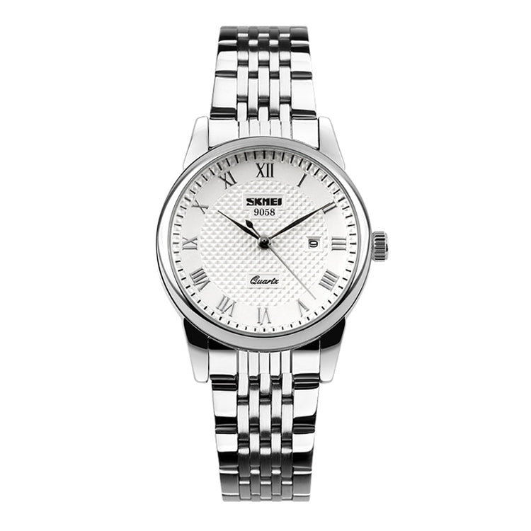 Wrist Watch – 9058 Multifunctional Outdoor Fashion Waterproof Steel Strip Quartz... Women Style White