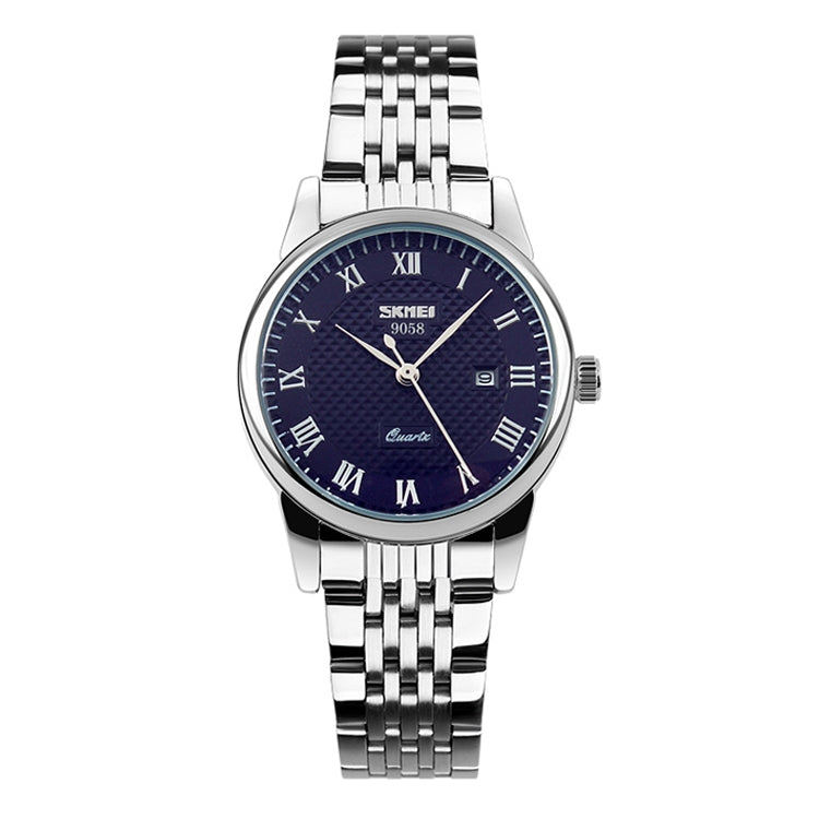 Wrist Watch – 9058 Multifunctional Outdoor Fashion Waterproof Steel Strip Quartz... Women Style Blue