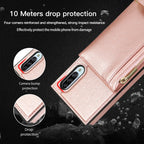 Square Zipper Wallet Bag TPU+PU Back Cover Case with Holder & Card Slots & Wallet & Cross-body Strap, For Samsung Galaxy A90 5G, For Samsung Galaxy Note9, For Samsung Galaxy Note10, For Samsung Galaxy Note10 Pro, For Samsung Galaxy S9                  ...