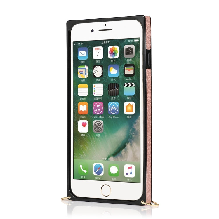 Square Zipper Wallet Bag TPU+PU Back Cover Case with Holder & Card Slots & Wallet & Cross-body Strap, For iPhone 8 Plus / 7 Plus, For iPhone 11, For iPhone 11 Pro, For iPhone 11 Pro Max, For iPhone SE 2022 / SE 2020 / 8 / 7, For iPhone XR              ...
