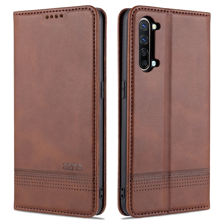AZNS Magnetic Calf Texture Horizontal Flip Leather Case with Card Slots & Holder & Wallet – Magnetic, Card Slot, Flip, For Huawei Nova 8 SE, For OPPO K7 / Reno3 5G, For vivo Y3s / Y17, For vivo Y73s / S7e For OPPO K7 Reno3 5G Dark Brown