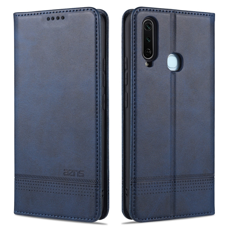 AZNS Magnetic Calf Texture Horizontal Flip Leather Case with Card Slots & Holder & Wallet – Magnetic, Card Slot, Flip, For Huawei Nova 8 SE, For OPPO K7 / Reno3 5G, For vivo Y3s / Y17, For vivo Y73s / S7e For vivo Y3s Y17 Dark Blue