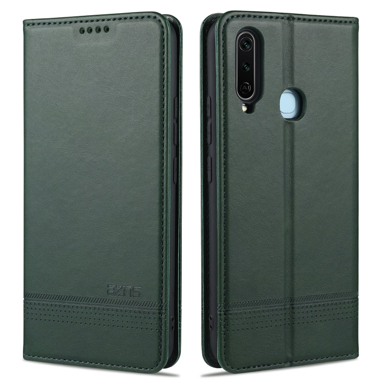 AZNS Magnetic Calf Texture Horizontal Flip Leather Case with Card Slots & Holder & Wallet – Magnetic, Card Slot, Flip, For Huawei Nova 8 SE, For OPPO K7 / Reno3 5G, For vivo Y3s / Y17, For vivo Y73s / S7e For vivo Y3s Y17 Green