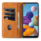AZNS Magnetic Calf Texture Horizontal Flip Leather Case with Card Slots & Holder & Wallet, For Samsung Galaxy M31