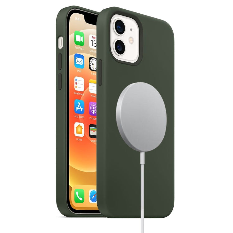 MagSafe Charging Magnet – Shockproof, Silicone, Magnetic For iPhone 12 mini Deep Green