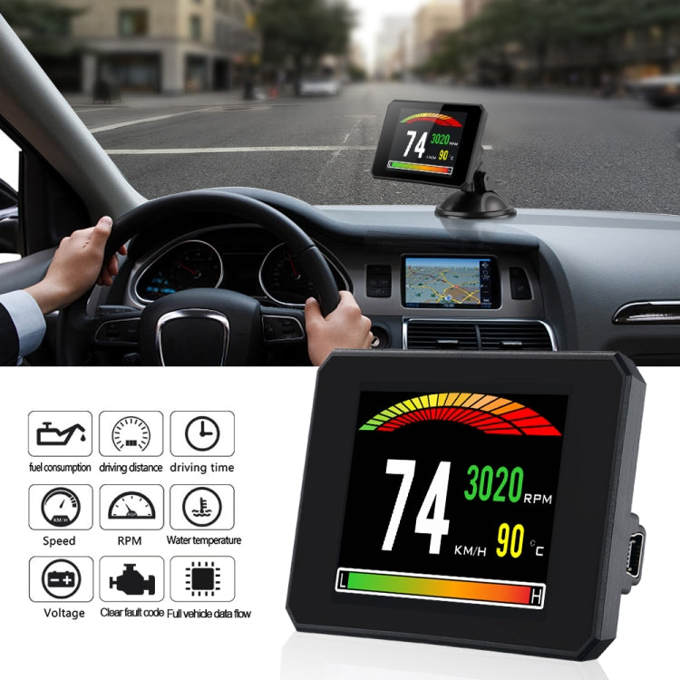P16 Car HUD Head-up Display OBD2 Fault Code Elimination, P16 – Durable Build, Easy to Use
