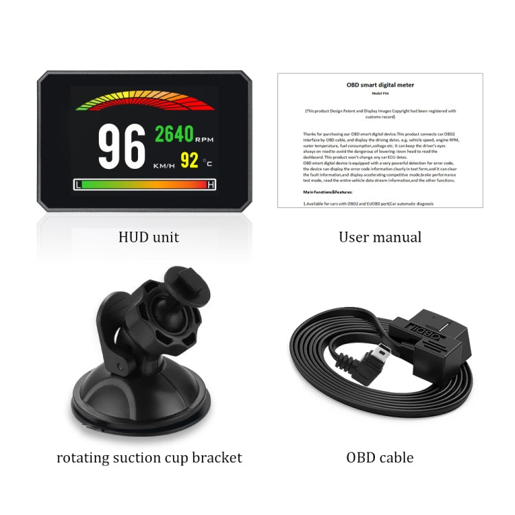 P16 Car HUD Head-up Display OBD2 Fault Code Elimination, P16 – Durable Build, Easy to Use