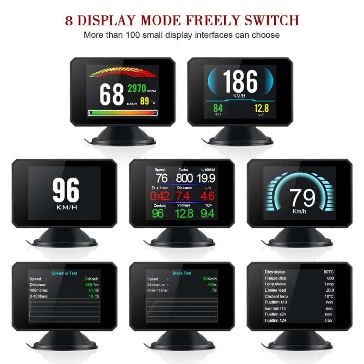P16 Car HUD Head-up Display OBD2 Fault Code Elimination, P16 – Durable Build, Easy to Use