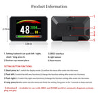 P16 Car HUD Head-up Display OBD2 Fault Code Elimination, P16 – Durable Build, Easy to Use