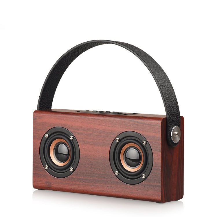 D10 Bluetooth Speaker – Bluetooth 4.2 Portable Wooden Handheld Bluetooth Speaker, D10(Red Wood... D10(Red Wood Texture) Red Wood Texture