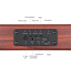 D10 Bluetooth Speaker – Bluetooth 4.2 Portable Wooden Handheld Bluetooth Speaker, D10(Red Wood...