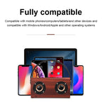 D10 Bluetooth Speaker – Bluetooth 4.2 Portable Wooden Handheld Bluetooth Speaker, D10(Red Wood...