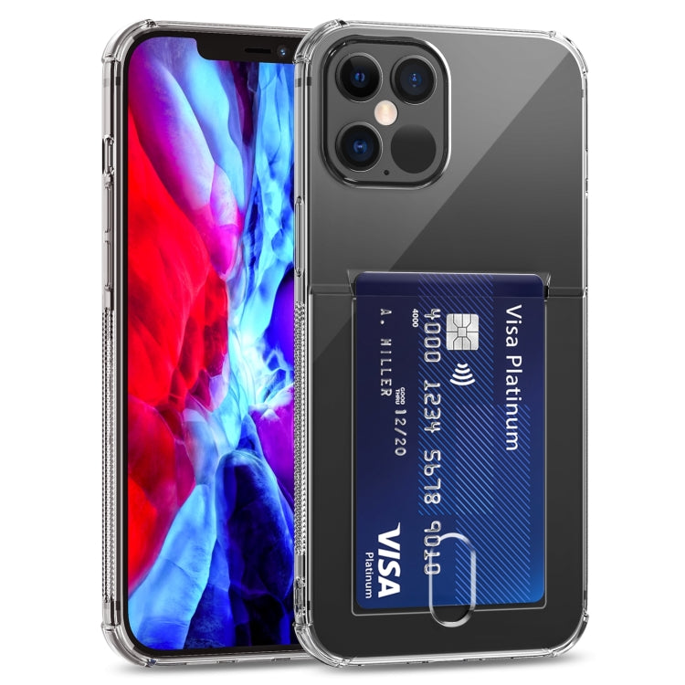 TPU Transparent Protective Case with Card Slots, For iPhone 12 Pro, For iPhone 12 Pro Max For iPhone 12 Pro Transparent