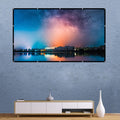 Folding Milk Silk Polyester Projector Film Curtain, 60 inch (16:9) Projection Area: 133 x 75cm, 60 inch (4:3) Projection Area: 120 x 90cm, 72 inch (16:9) Projection Area: 159 x 90cm, 72 inch (4:3) Projection Area: 146 x 110cm                           ... 60 inch (16:9) Projection Area: 133 x 75cm