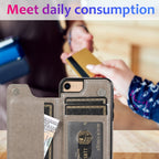 Double Buckle Mandala Pattern PU+TPU Protective Case with Card Slots &... (iPhone SE 2022)
