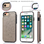 Double Buckle Mandala Pattern PU+TPU Protective Case with Card Slots &... (iPhone SE 2022)