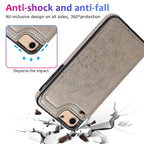 Double Buckle Mandala Pattern PU+TPU Protective Case with Card Slots &... (iPhone SE 2022)