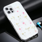Gypsophila Flowers Pattern TPU Protective Case, For iPhone 12 / 12 Pro, For iPhone 12 Pro Max For iPhone 12 12 Pro Pink