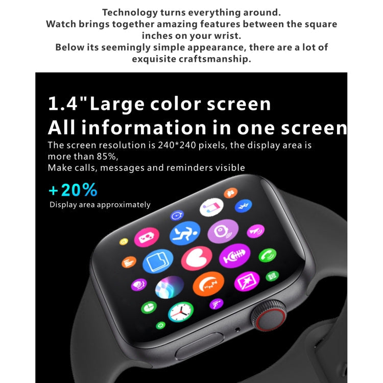 H55Pro Watch – 1.4" Screen, Blood Pressure Monitoring, Heart Rate Monitoring (Blue)
