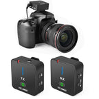YELANGU MX5 2.4G Live Broadcast Interview Shooting Wireless Recording Microphone Black