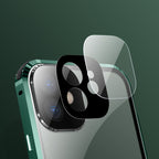 Four-corner Shockproof Anti-peeping Magnetic Metal Frame Double-sided Tempered Glass Case, For iPhone 11 Pro Max, For iPhone 11 Pro, For iPhone 12, For iPhone 12 Pro, For iPhone 12 Pro Max