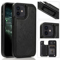 Butterflies Flowers Double Buckle PU + TPU Protective Case with Holder & Card Slots & Photo Frame, For iPhone 12 mini, For iPhone 12 / 12 Pro For iPhone 12 mini Black