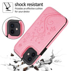 Butterflies Flowers Double Buckle PU + TPU Protective Case with Holder & Card Slots & Photo Frame, For iPhone 12 mini, For iPhone 12 / 12 Pro