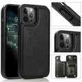 Butterflies Flowers Double Buckle PU + TPU Protective Case with Holder & Card Slots & Photo Frame, For iPhone 12 Pro Max For iPhone 12 Pro Max Black