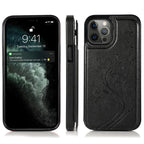 Butterflies Flowers Double Buckle PU + TPU Protective Case with Holder & Card Slots & Photo Frame, For iPhone 12 Pro Max