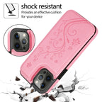 Butterflies Flowers Double Buckle PU + TPU Protective Case with Holder & Card Slots & Photo Frame, For iPhone 12 Pro Max
