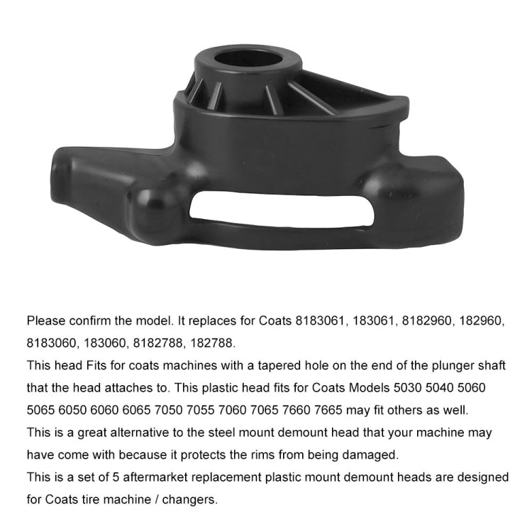 5 PCS Car Nylon Mount Demount Heads for Coats Tire Changer Machines 8183061 183061, Demount Heads – Durable Build, Easy to Use