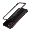 Aurora Series Lens Protector + Metal Frame Protective Case, For iPhone... (iPhone 12 Pro) For iPhone 12 Pro Black Red