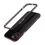 Aurora Series Lens Protector + Metal Frame Protective Case, For iPhone... (iPhone 12 Pro) For iPhone 12 Pro Black Red