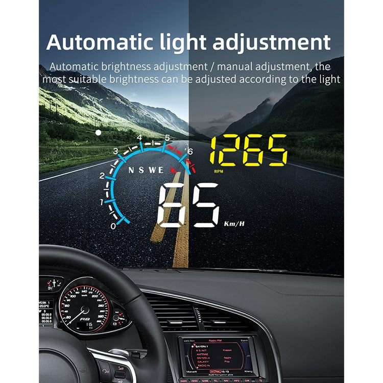 M12 OBD2 + GPS Mode Car Head-up Display HUD Overspeed / Speed / Water Temperature / Low Voltage / Fault Alarm, M12
