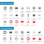 M12 OBD2 + GPS Mode Car Head-up Display HUD Overspeed / Speed / Water Temperature / Low Voltage / Fault Alarm, M12