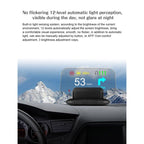 C1 OBD2 + GPS Mode Car HUD Head-up Display Compass / Speed / Water Temperature / Voltage Display / Speed / Fault Alarm / Navigation Function, C1 With Navigation Function – Bluetooth, Non-slip