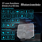 C1 OBD2 + GPS Mode Car HUD Head-up Display Compass / Speed / Water Temperature / Voltage Display / Speed / Fault Alarm / Navigation Function, C1 With Navigation Function – Bluetooth, Non-slip
