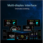 C1 OBD2 + GPS Mode Car HUD Head-up Display Compass / Speed / Water Temperature / Voltage Display / Speed / Fault Alarm / Navigation Function, C1 With Navigation Function – Bluetooth, Non-slip