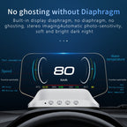 C3 OBD2 + GPS Mode Car Head-up Display HUD Overspeed / Speed / Water Temperature Too High / Voltage Too Low / Engine Failure Alarm / Fatigue Driving Reminder / Navigation Function, C3