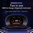 P20 OBD2 + GPS Mode Car Head-up Display HUD Overspeed / Speed / Water Temperature Alarm, P20