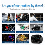 P20 OBD2 + GPS Mode Car Head-up Display HUD Overspeed / Speed / Water Temperature Alarm, P20