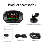 P20 OBD2 + GPS Mode Car Head-up Display HUD Overspeed / Speed / Water Temperature Alarm, P20