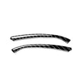 Car Carbon Fiber Dashboard Decorative Strip for Nissan 370Z Z34 2009-, Left and Right Drive Universal, Dashboard Dashboard