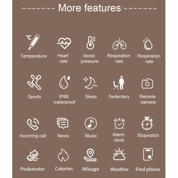 F80 Smart Watch – 1.3" Screen, IP68 Waterproof, Blood Pressure Monitoring