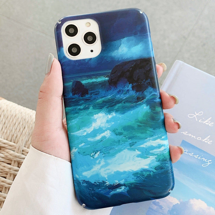 Water Stick Style Hard Protective Case, For iPhone 12 / 12 Pro For iPhone 12 12 Pro Splash Ink Waves